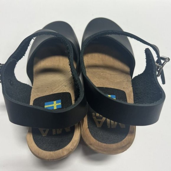 MIA Women's Abba Clog Black Leather, Size US7 M EU37 - Picture 4 of 6